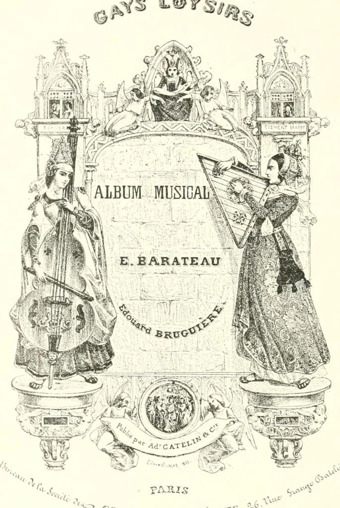 An illustration from XIXe [i.e. Dix-neuvième] siècle (en France); classes - moeurs - usages - costumes - inventions. Ouvrage illustré d'un front. chromotypographique, de 16 planches coloriées aux patrons, de 36 entetes et lettres ornées et de 487 gravures (dont 24 tirées hors texte) d'après les principaux artistes du siècle, 1893, leaf 711