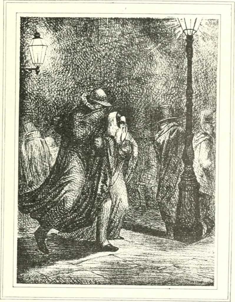 An illustration from XIXe [i.e. Dix-neuvième] siècle (en France); classes - moeurs - usages - costumes - inventions. Ouvrage illustré d'un front. chromotypographique, de 16 planches coloriées aux patrons, de 36 entetes et lettres ornées et de 487 gravures (dont 24 tirées hors texte) d'après les principaux artistes du siècle, 1893, leaf 758