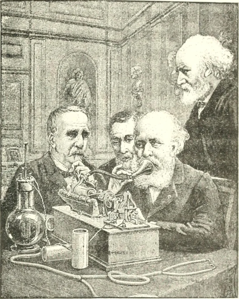 An illustration from XIXe [i.e. Dix-neuvième] siècle (en France); classes - moeurs - usages - costumes - inventions. Ouvrage illustré d'un front. chromotypographique, de 16 planches coloriées aux patrons, de 36 entetes et lettres ornées et de 487 gravures (dont 24 tirées hors texte) d'après les principaux artistes du siècle, 1893, leaf 766