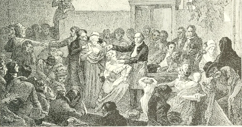 An illustration from XIXe [i.e. Dix-neuvième] siècle (en France); classes - moeurs - usages - costumes - inventions. Ouvrage illustré d'un front. chromotypographique, de 16 planches coloriées aux patrons, de 36 entetes et lettres ornées et de 487 gravures (dont 24 tirées hors texte) d'après les principaux artistes du siècle, 1893, leaf 772