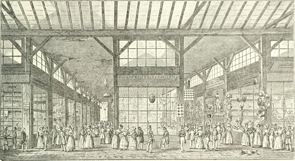 An illustration from XIXe [i.e. Dix-neuvième] siècle (en France); classes - moeurs - usages - costumes - inventions. Ouvrage illustré d'un front. chromotypographique, de 16 planches coloriées aux patrons, de 36 entetes et lettres ornées et de 487 gravures (dont 24 tirées hors texte) d'après les principaux artistes du siècle, 1893, leaf 782