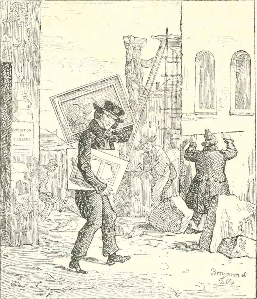 An illustration from XIXe [i.e. Dix-neuvième] siècle (en France); classes - moeurs - usages - costumes - inventions. Ouvrage illustré d'un front. chromotypographique, de 16 planches coloriées aux patrons, de 36 entetes et lettres ornées et de 487 gravures (dont 24 tirées hors texte) d'après les principaux artistes du siècle, 1893, leaf 783