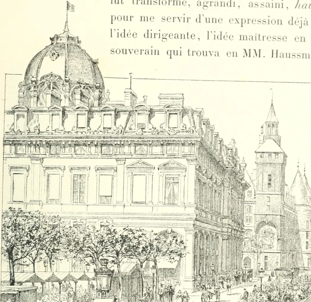An illustration from XIXe [i.e. Dix-neuvième] siècle (en France); classes - moeurs - usages - costumes - inventions. Ouvrage illustré d'un front. chromotypographique, de 16 planches coloriées aux patrons, de 36 entetes et lettres ornées et de 487 gravures (dont 24 tirées hors texte) d'après les principaux artistes du siècle, 1893, leaf 792