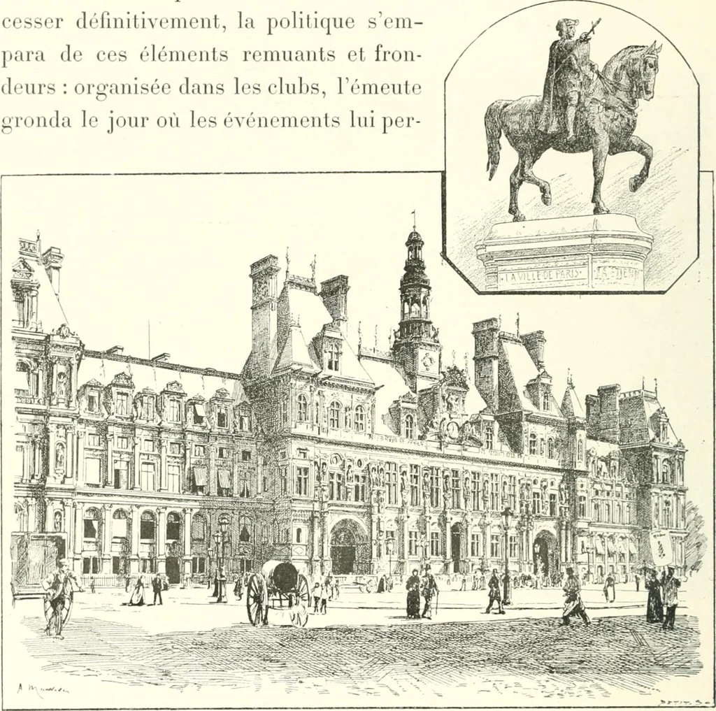An illustration from XIXe [i.e. Dix-neuvième] siècle (en France); classes - moeurs - usages - costumes - inventions. Ouvrage illustré d'un front. chromotypographique, de 16 planches coloriées aux patrons, de 36 entetes et lettres ornées et de 487 gravures (dont 24 tirées hors texte) d'après les principaux artistes du siècle, 1893, leaf 797