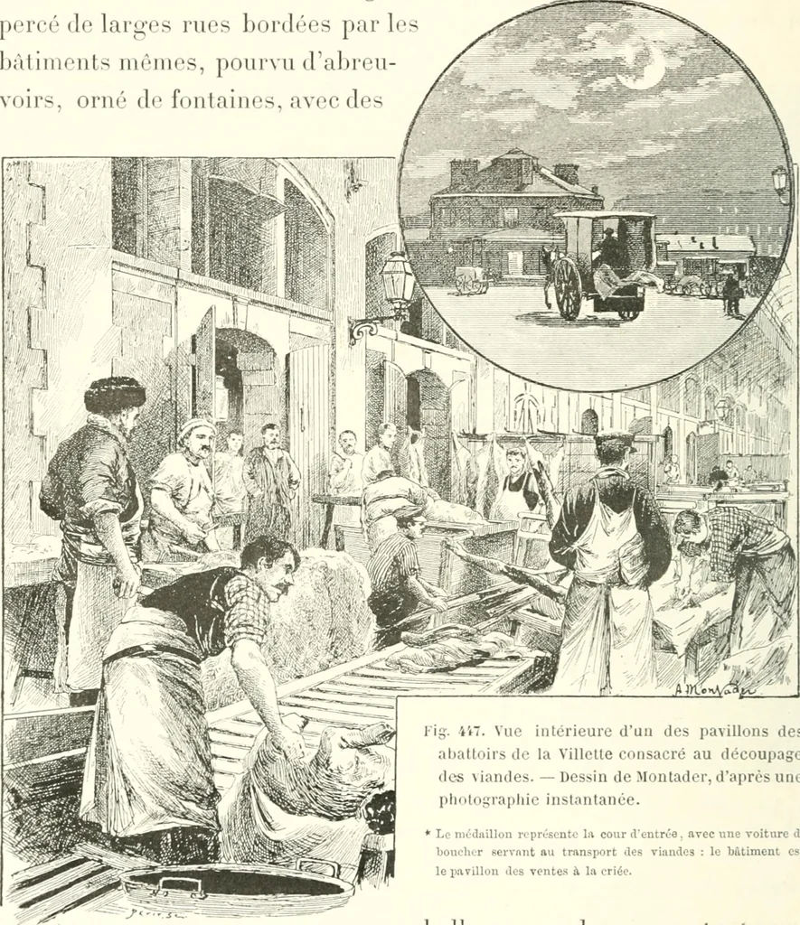 An illustration from XIXe [i.e. Dix-neuvième] siècle (en France); classes - moeurs - usages - costumes - inventions. Ouvrage illustré d'un front. chromotypographique, de 16 planches coloriées aux patrons, de 36 entetes et lettres ornées et de 487 gravures (dont 24 tirées hors texte) d'après les principaux artistes du siècle, 1893, leaf 801