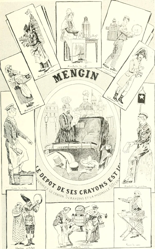 An illustration from XIXe [i.e. Dix-neuvième] siècle (en France); classes - moeurs - usages - costumes - inventions. Ouvrage illustré d'un front. chromotypographique, de 16 planches coloriées aux patrons, de 36 entetes et lettres ornées et de 487 gravures (dont 24 tirées hors texte) d'après les principaux artistes du siècle, 1893, leaf 804