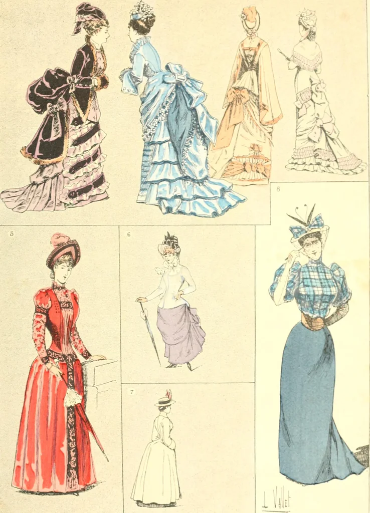 An illustration from XIXe [i.e. Dix-neuvième] siècle (en France); classes - moeurs - usages - costumes - inventions. Ouvrage illustré d'un front. chromotypographique, de 16 planches coloriées aux patrons, de 36 entetes et lettres ornées et de 487 gravures (dont 24 tirées hors texte) d'après les principaux artistes du siècle, 1893, leaf 816