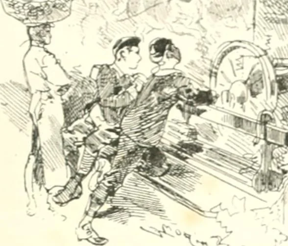 An illustration from XIXe [i.e. Dix-neuvième] siècle (en France); classes - moeurs - usages - costumes - inventions. Ouvrage illustré d'un front. chromotypographique, de 16 planches coloriées aux patrons, de 36 entetes et lettres ornées et de 487 gravures (dont 24 tirées hors texte) d'après les principaux artistes du siècle, 1893, leaf 824