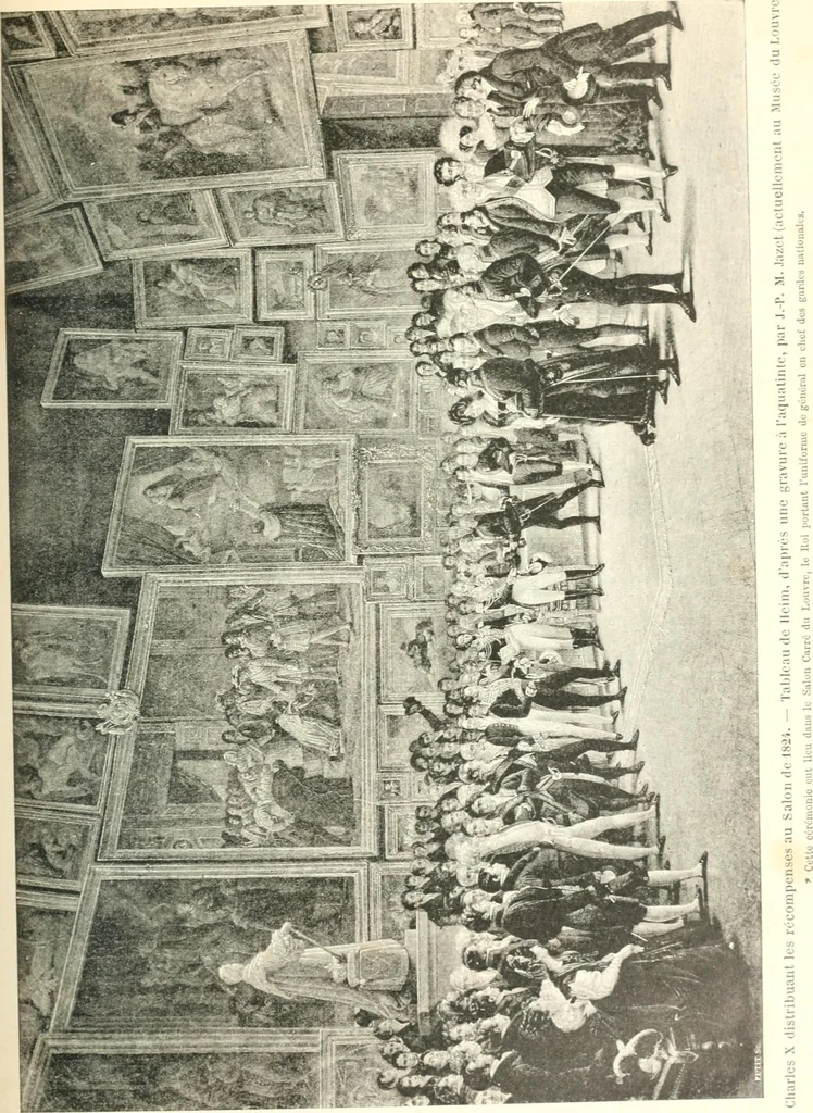 An illustration from XIXe [i.e. Dix-neuvième] siècle (en France); classes - moeurs - usages - costumes - inventions. Ouvrage illustré d'un front. chromotypographique, de 16 planches coloriées aux patrons, de 36 entetes et lettres ornées et de 487 gravures (dont 24 tirées hors texte) d'après les principaux artistes du siècle, 1893, leaf 92