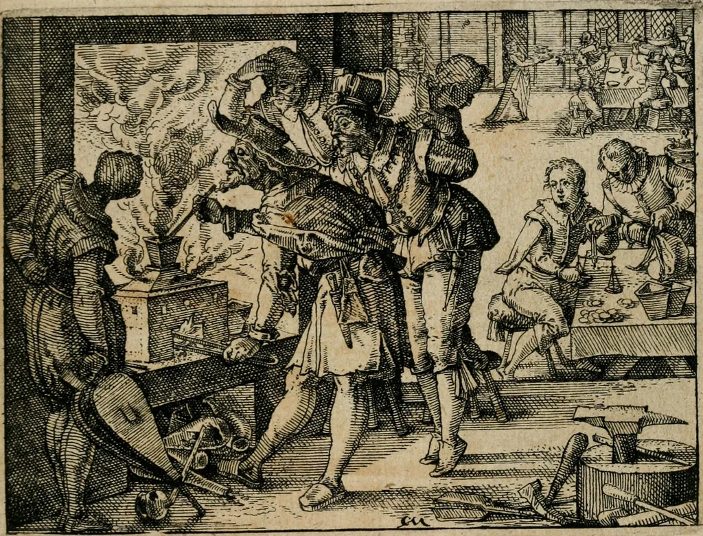 An illustration from XL [i.e. Quadraginta] emblemata miscella nova : Das ist : XL. underschiedliche Auszerlesene newradierte Kunststuck, 1622, leaf 12