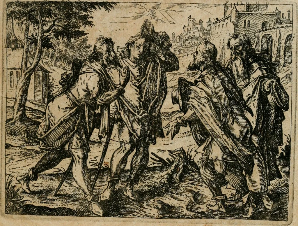 An illustration from XL [i.e. Quadraginta] emblemata miscella nova : Das ist : XL. underschiedliche Auszerlesene newradierte Kunststuck, 1622, leaf 14