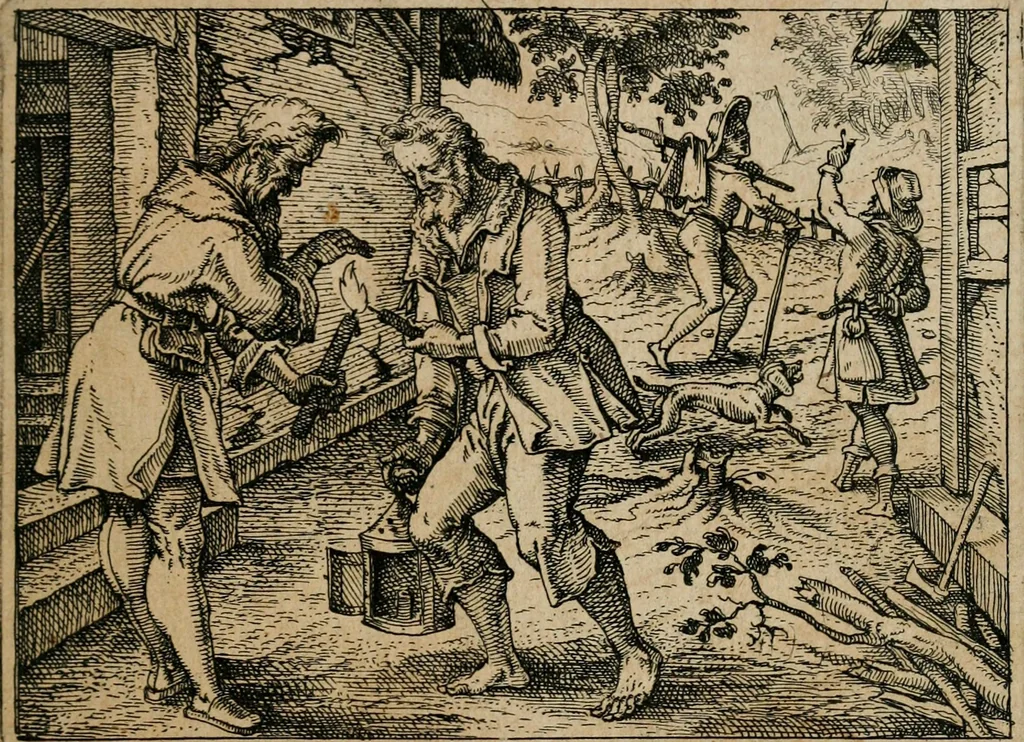 An illustration from XL [i.e. Quadraginta] emblemata miscella nova : Das ist : XL. underschiedliche Auszerlesene newradierte Kunststuck, 1622, leaf 18