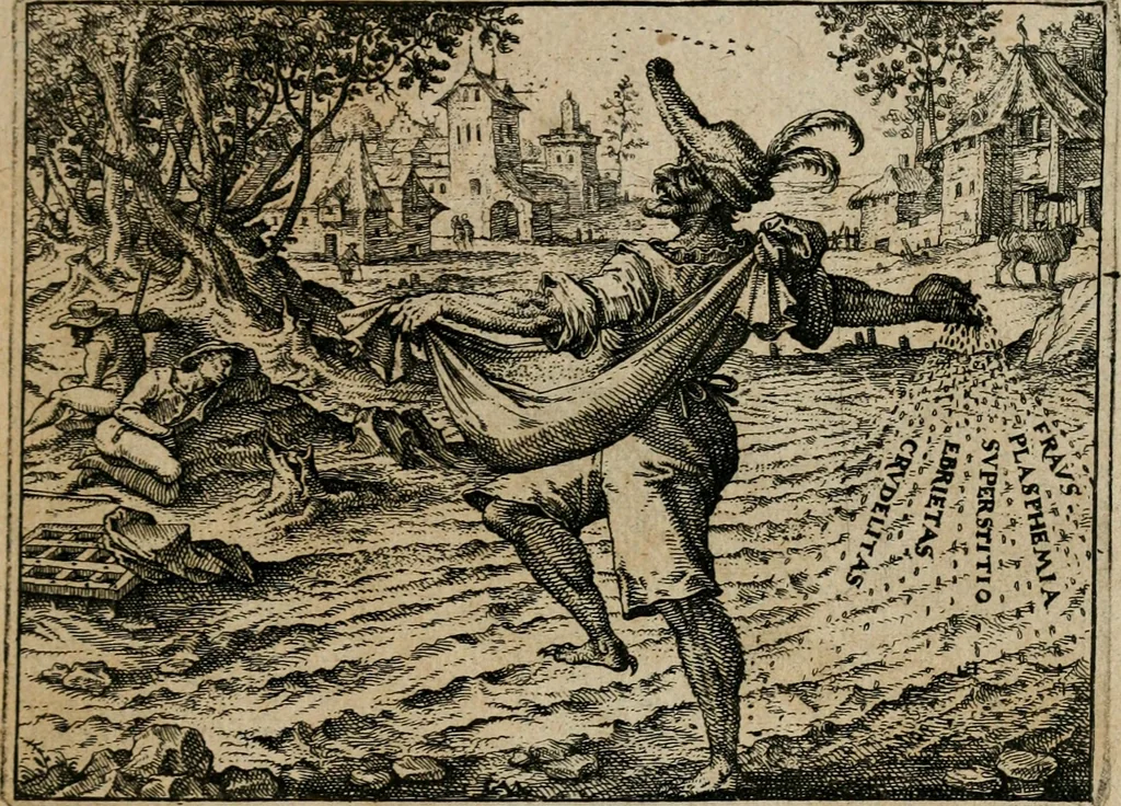An illustration from XL [i.e. Quadraginta] emblemata miscella nova : Das ist : XL. underschiedliche Auszerlesene newradierte Kunststuck, 1622, leaf 38
