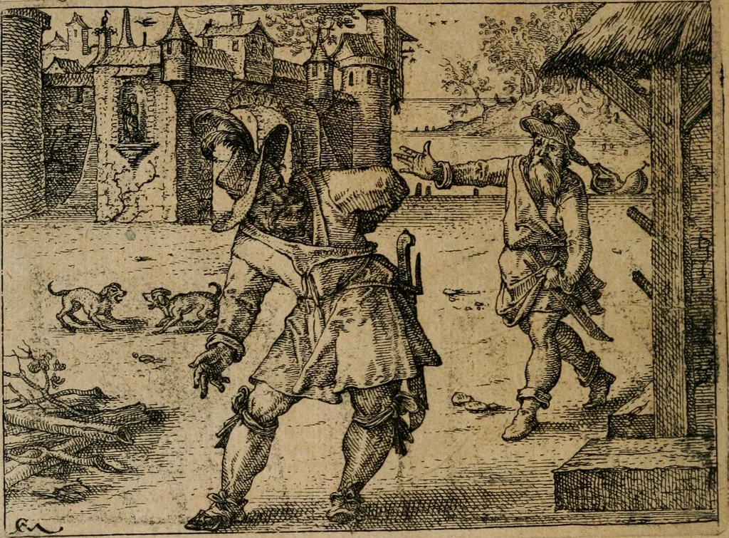 An illustration from XL [i.e. Quadraginta] emblemata miscella nova : Das ist : XL. underschiedliche Auszerlesene newradierte Kunststuck, 1622, leaf 41