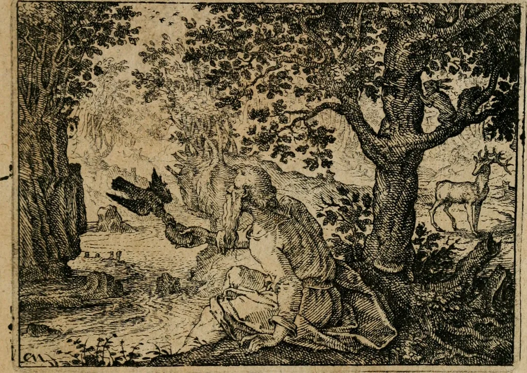 An illustration from XL [i.e. Quadraginta] emblemata miscella nova : Das ist : XL. underschiedliche Auszerlesene newradierte Kunststuck, 1622, leaf 42