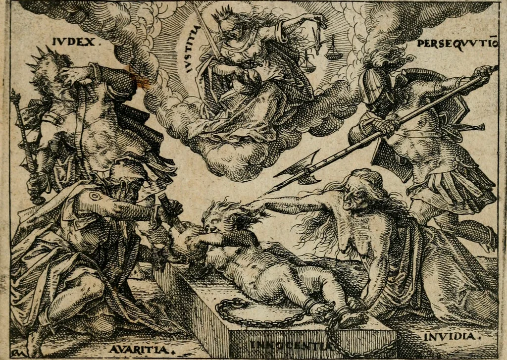 An illustration from XL [i.e. Quadraginta] emblemata miscella nova : Das ist : XL. underschiedliche Auszerlesene newradierte Kunststuck, 1622, leaf 48