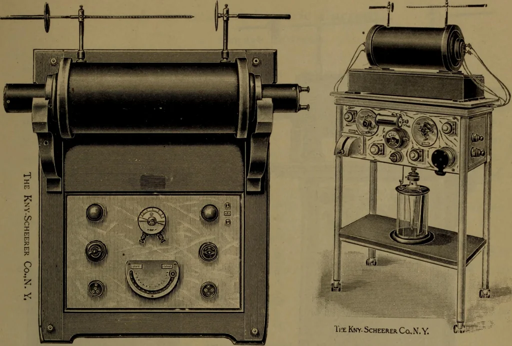 An illustration from X-ray apparatus : complete outfits and accessories for X-ray laboratories, 1908, leaf 24