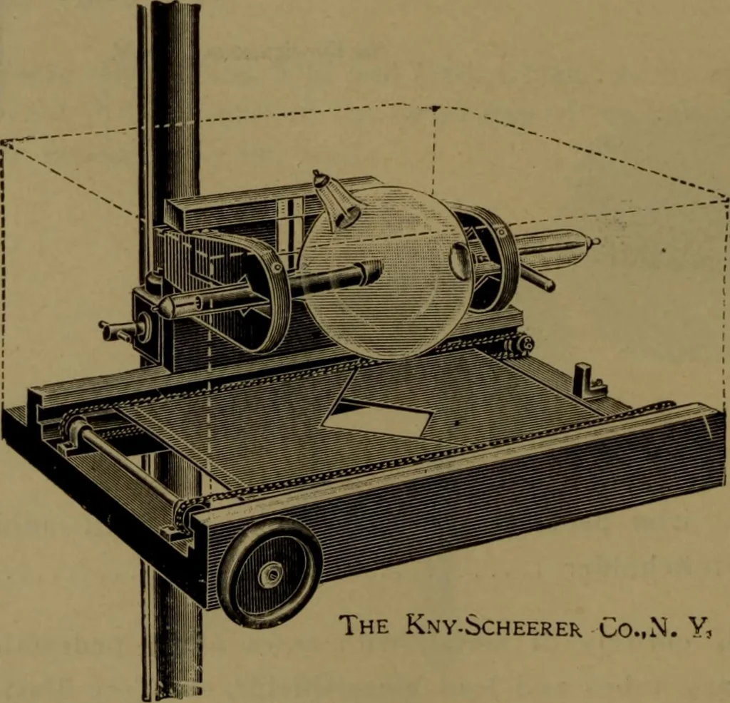 An illustration from X-ray apparatus : complete outfits and accessories for X-ray laboratories, 1908, leaf 33