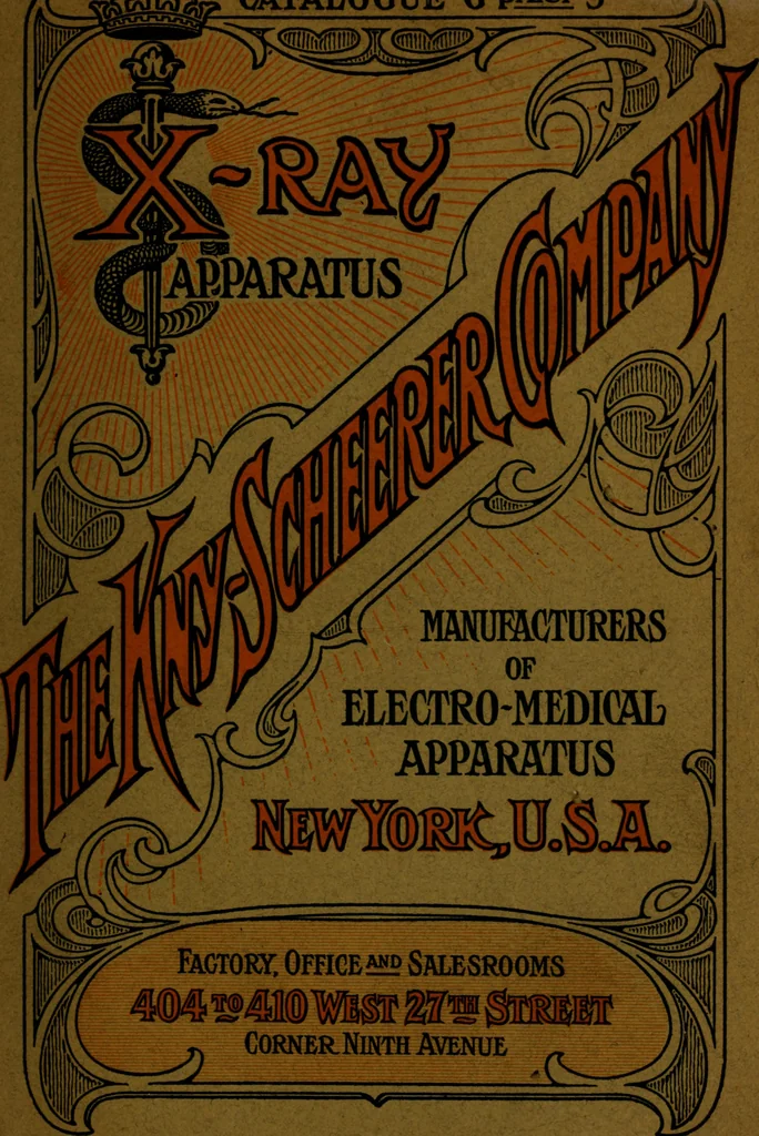 An illustration from X-ray apparatus : complete outfits and accessories for X-ray laboratories, 1908, leaf 4