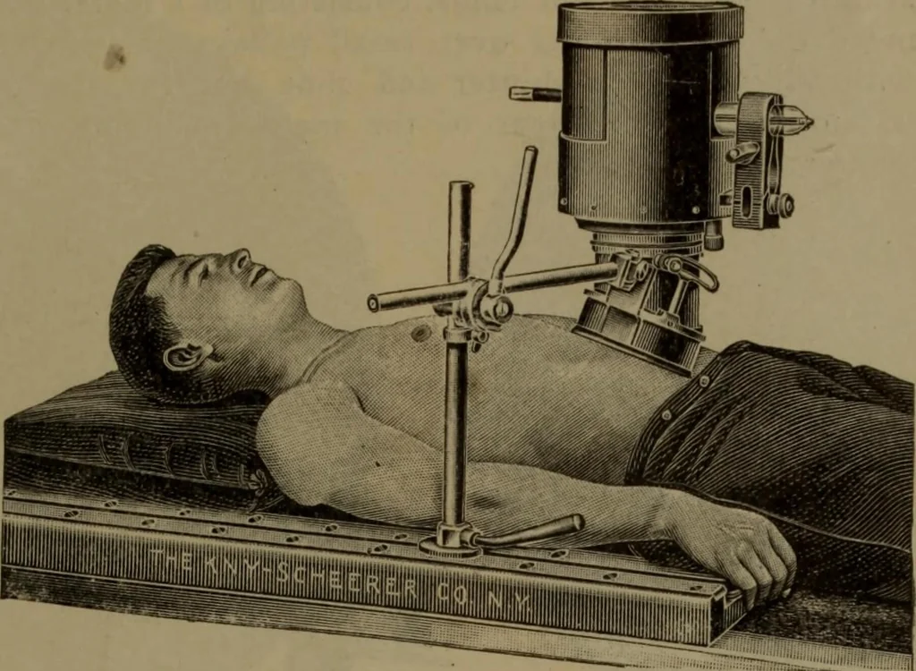 An illustration from X-ray apparatus : complete outfits and accessories for X-ray laboratories, 1908, leaf 42
