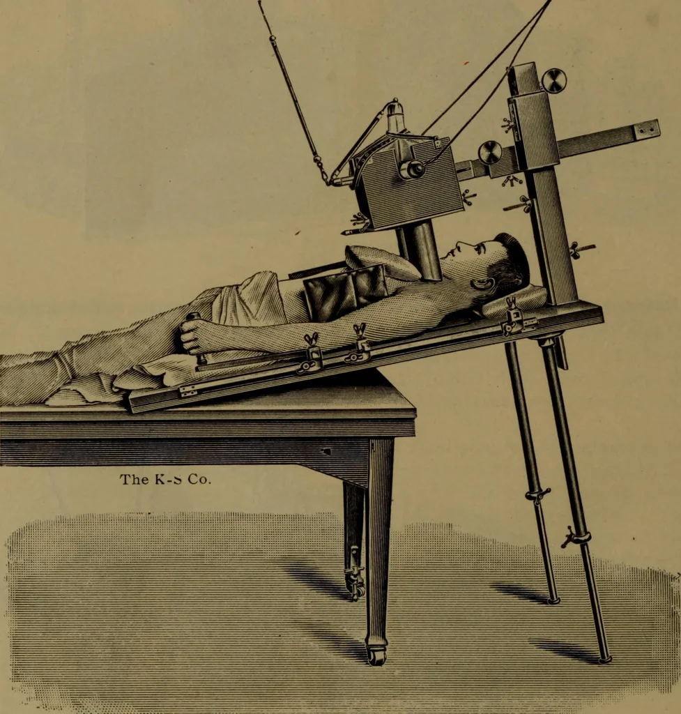 An illustration from X-ray apparatus : complete outfits and accessories for X-ray laboratories, 1908, leaf 43