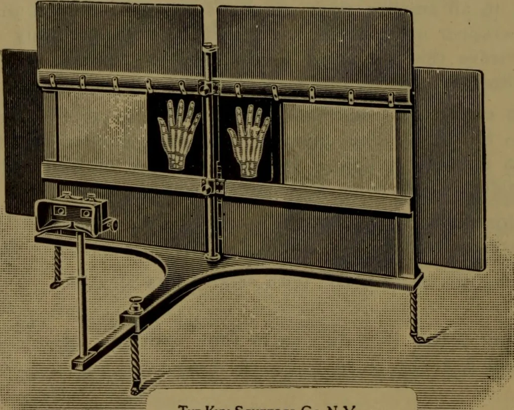 An illustration from X-ray apparatus : complete outfits and accessories for X-ray laboratories, 1908, leaf 63