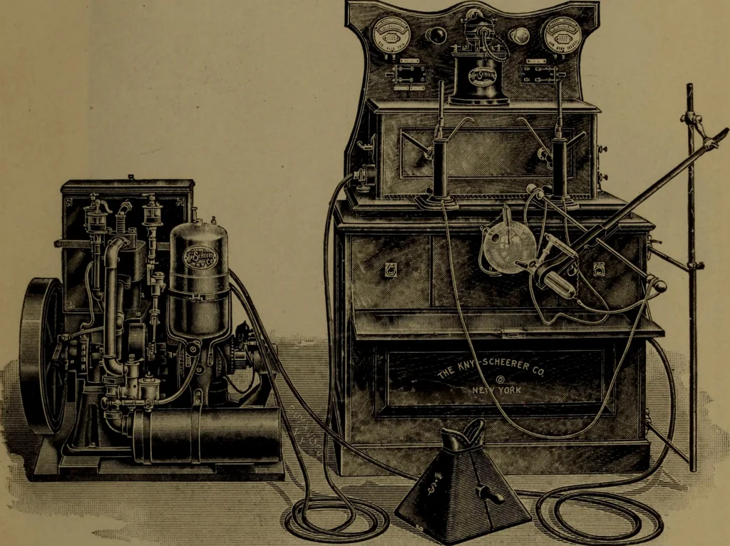An illustration from X-ray apparatus : complete outfits and accessories for X-ray laboratories, 1908, leaf 84