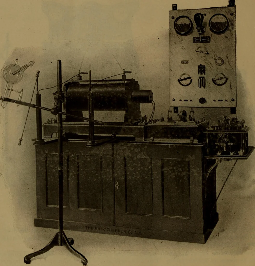 An illustration from X-ray apparatus : complete outfits and accessories for X-ray laboratories, 1908, leaf 85