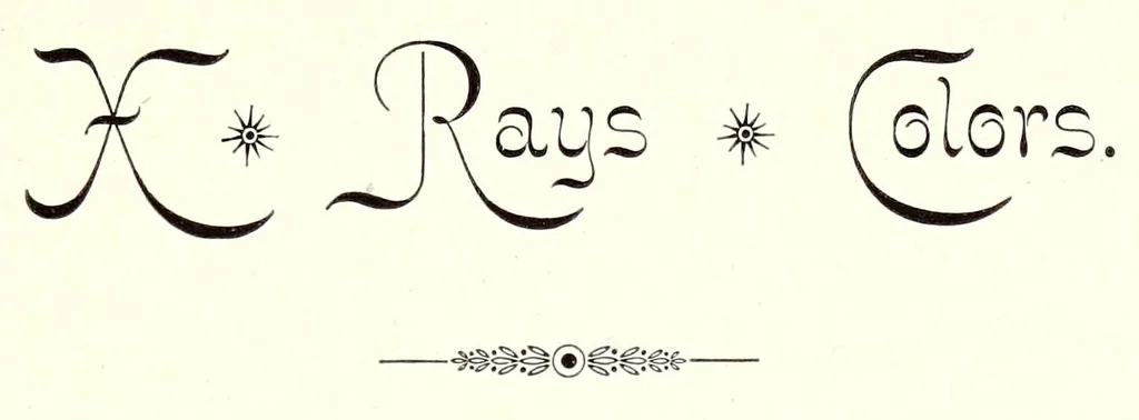 An illustration from X rays china colors : Johannes Schumacher's new method and technique for china painting, 1898, leaf 13
