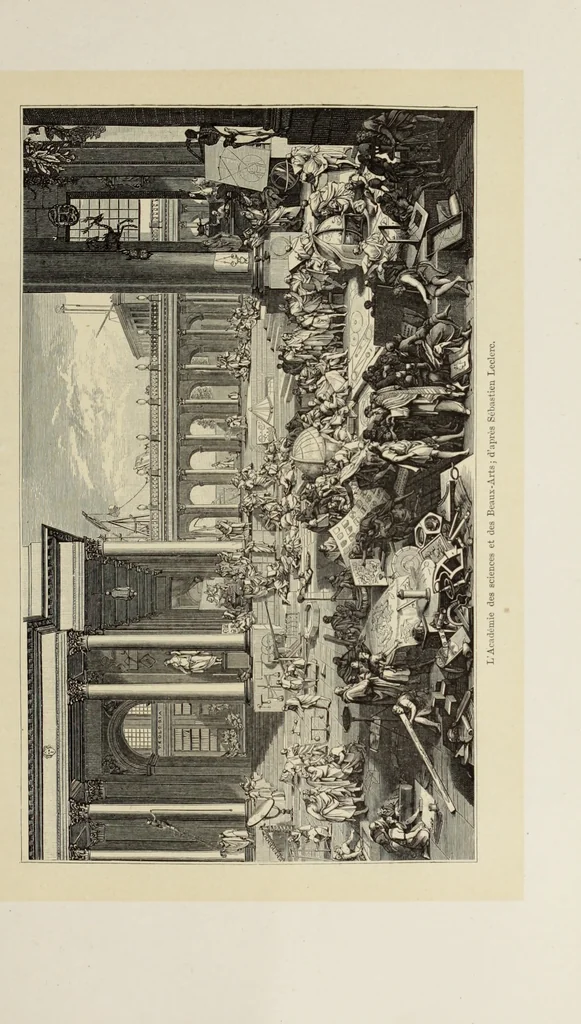 An illustration from XVIIme [i.e. dix-septième] siècle : lettres, sciences et arts, France, 1590-1700, 1882, leaf 140