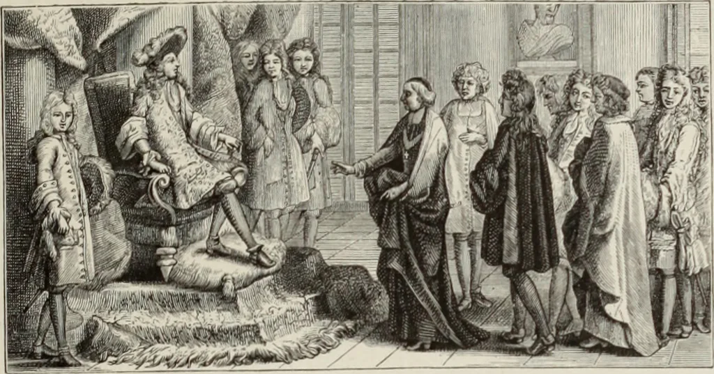 An illustration from XVIIme [i.e. dix-septième] siècle : lettres, sciences et arts, France, 1590-1700, 1882, leaf 168
