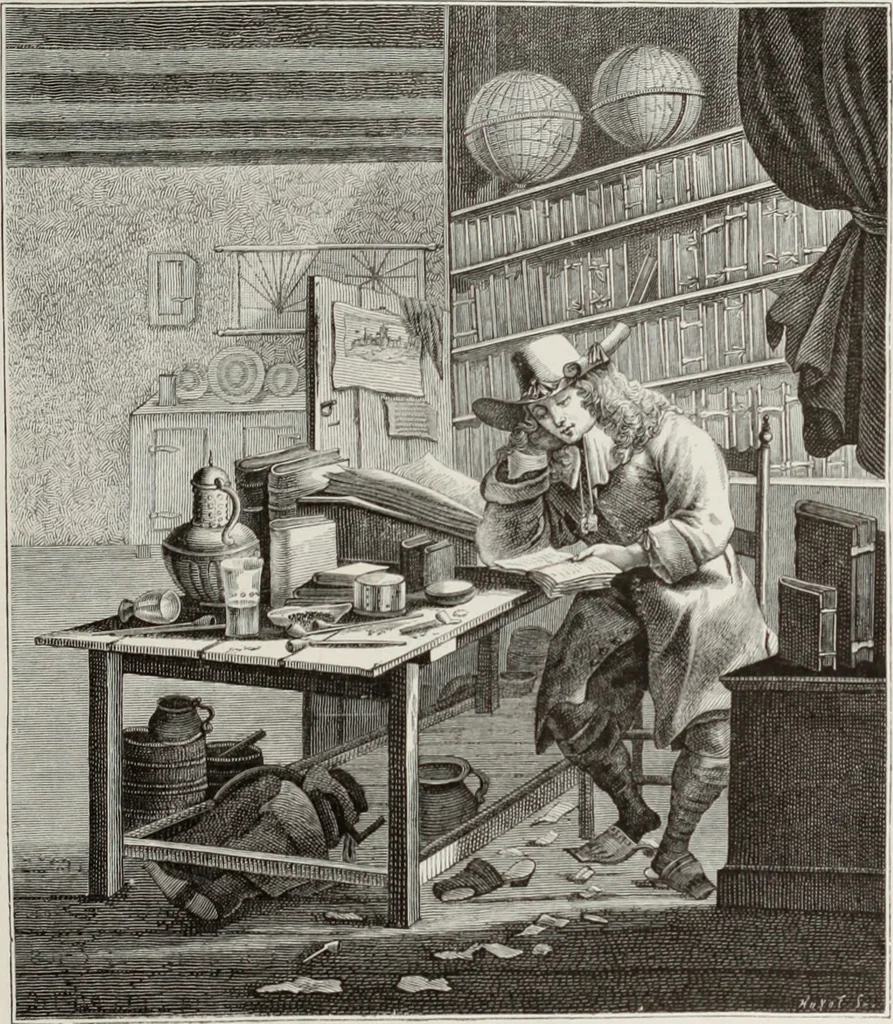 An illustration from XVIIme [i.e. dix-septième] siècle : lettres, sciences et arts, France, 1590-1700, 1882, leaf 176