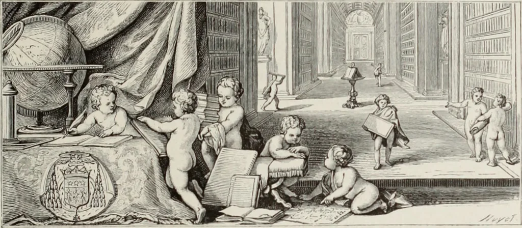 An illustration from XVIIme [i.e. dix-septième] siècle : lettres, sciences et arts, France, 1590-1700, 1882, leaf 200
