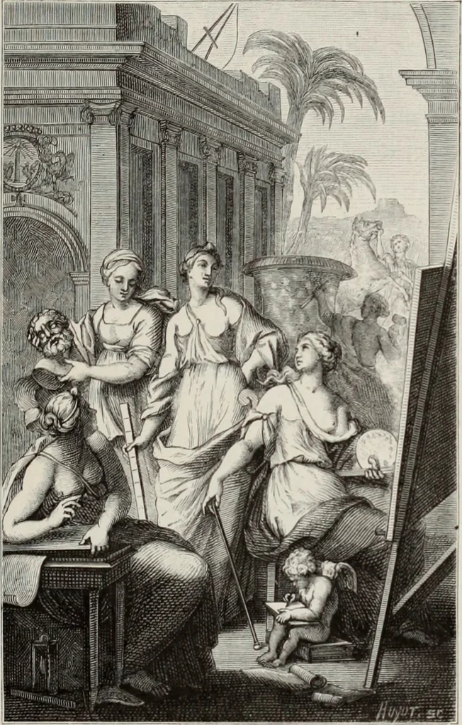 An illustration from XVIIme [i.e. dix-septième] siècle : lettres, sciences et arts, France, 1590-1700, 1882, leaf 506