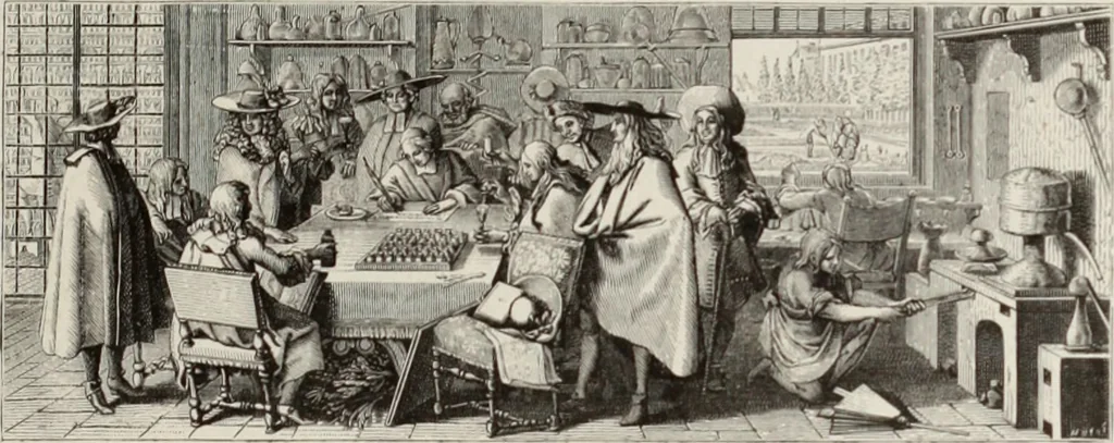 An illustration from XVIIme [i.e. dix-septième] siècle : lettres, sciences et arts, France, 1590-1700, 1882, leaf 52