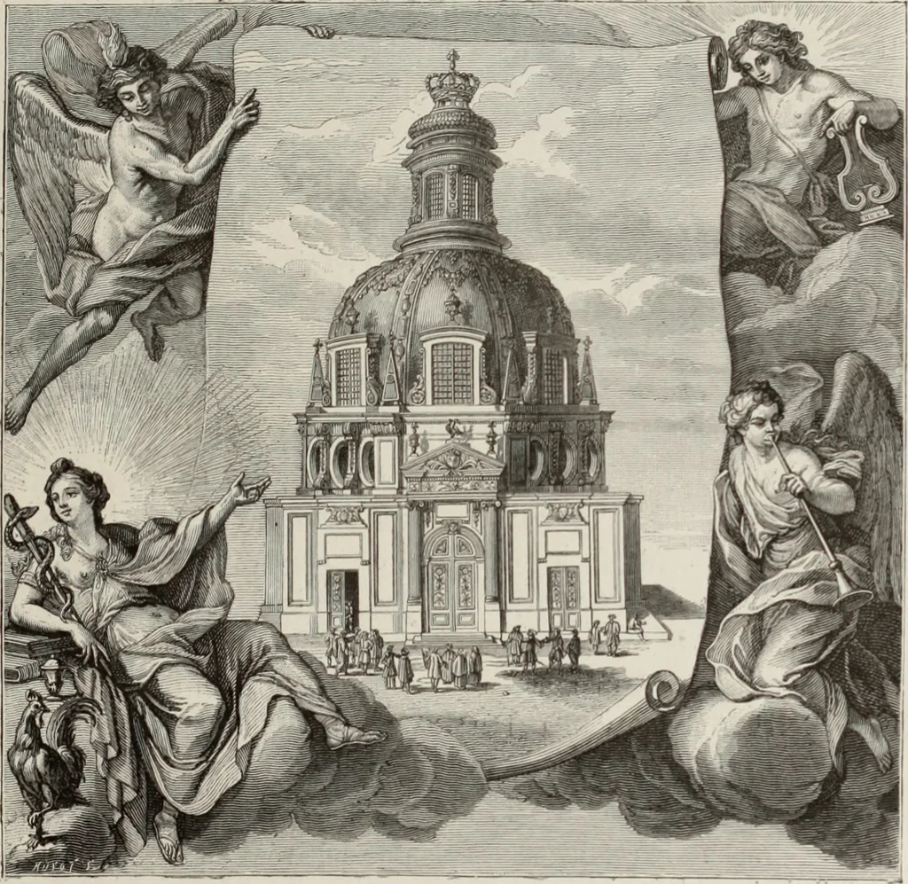 An illustration from XVIIme [i.e. dix-septième] siècle : lettres, sciences et arts, France, 1590-1700, 1882, leaf 56
