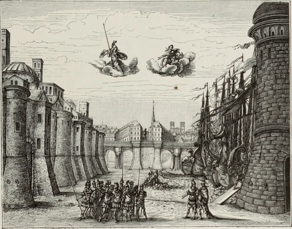 An illustration from XVIIme [i.e. dix-septième] siècle : lettres, sciences et arts, France, 1590-1700, 1882, leaf 576