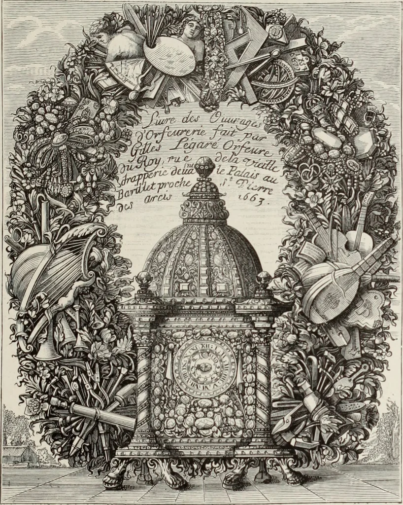 An illustration from XVIIme [i.e. dix-septième] siècle : lettres, sciences et arts, France, 1590-1700, 1882, leaf 614