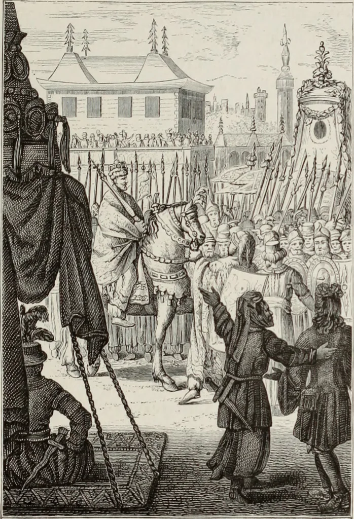 An illustration from XVIIme [i.e. dix-septième] siècle : lettres, sciences et arts, France, 1590-1700, 1882, leaf 90