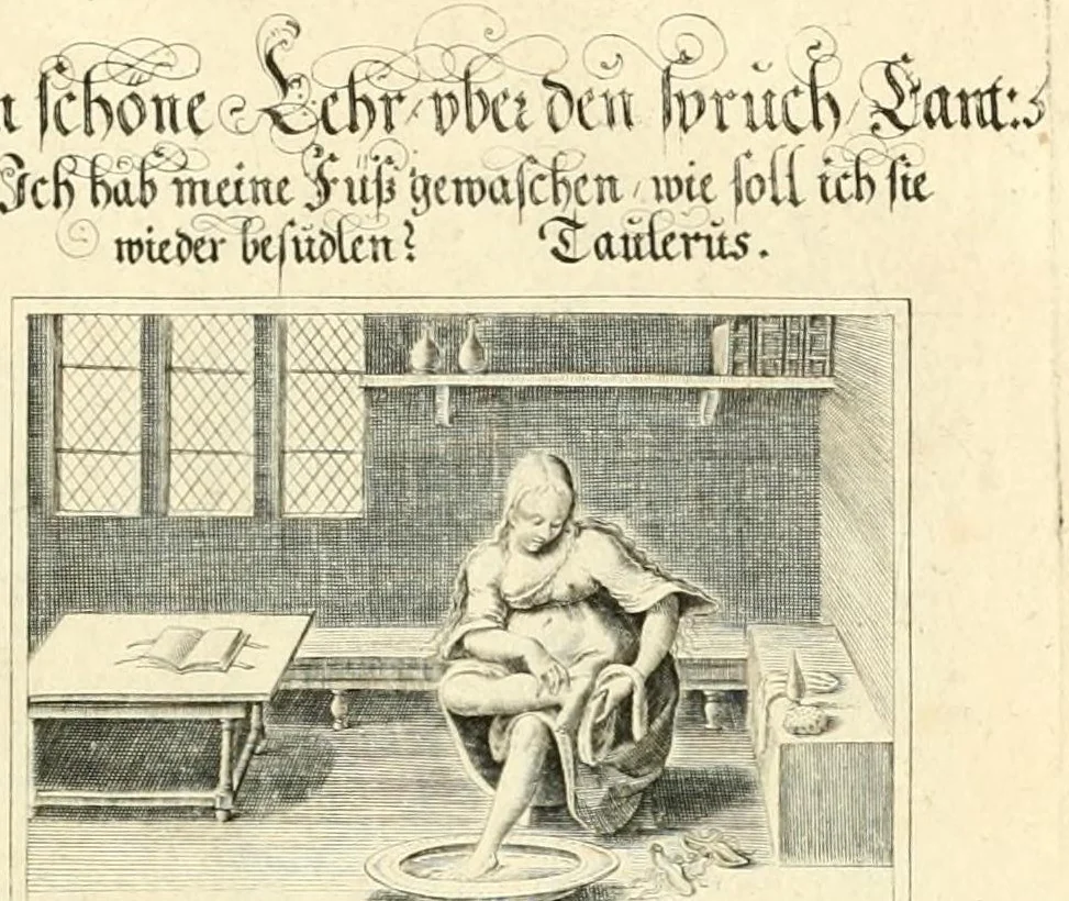 An illustration from XXV schöne ausserlesene Figuren vnd hohe Lehren von der begnadeten liebhabenden Seele, nemlich der Christlichen Kirchen vnd jhre[m] Gemahl Jesu Christo, leaf 15