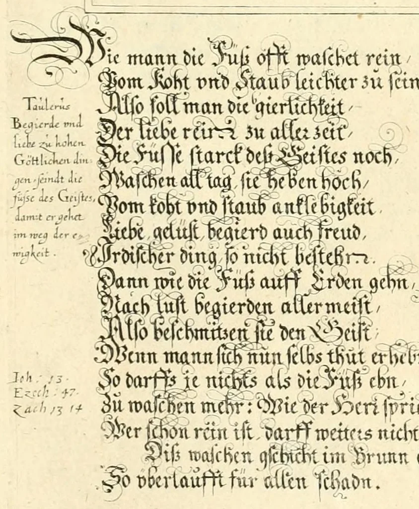 An illustration from XXV schöne ausserlesene Figuren vnd hohe Lehren von der begnadeten liebhabenden Seele, nemlich der Christlichen Kirchen vnd jhre[m] Gemahl Jesu Christo, leaf 15