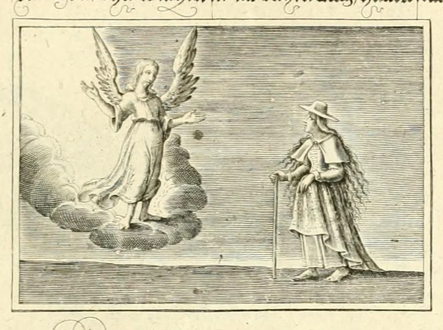 An illustration from XXV schöne ausserlesene Figuren vnd hohe Lehren von der begnadeten liebhabenden Seele, nemlich der Christlichen Kirchen vnd jhre[m] Gemahl Jesu Christo, leaf 23