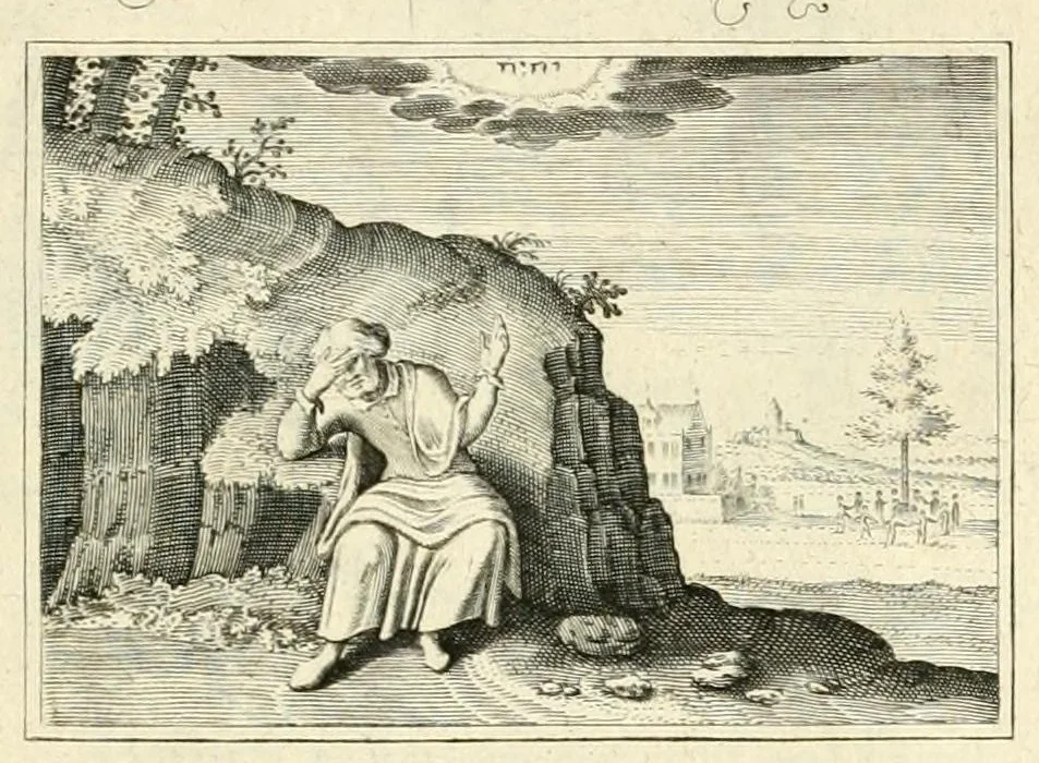 An illustration from XXV schöne ausserlesene Figuren vnd hohe Lehren von der begnadeten liebhabenden Seele, nemlich der Christlichen Kirchen vnd jhre[m] Gemahl Jesu Christo, leaf 47