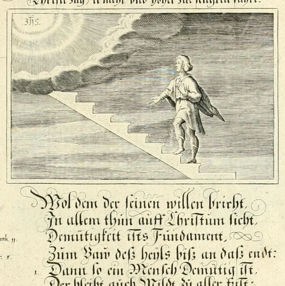 An illustration from XXV schöne ausserlesene Figuren vnd hohe Lehren von der begnadeten liebhabenden Seele, nemlich der Christlichen Kirchen vnd jhre[m] Gemahl Jesu Christo, leaf 59