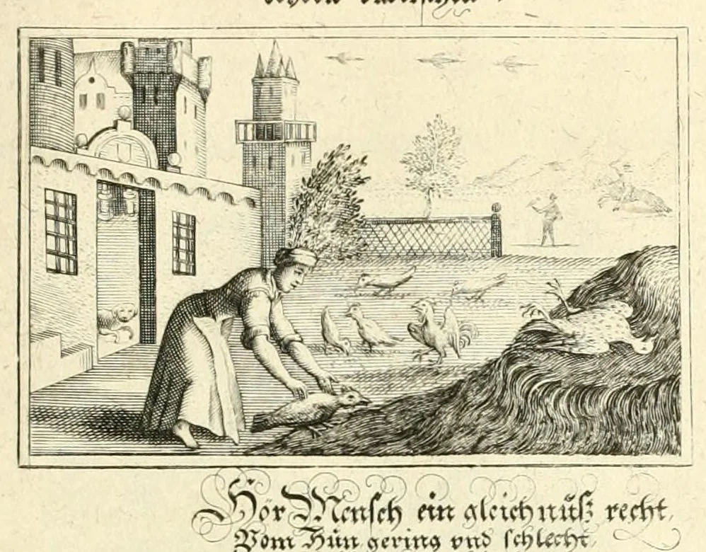 An illustration from XXV schöne ausserlesene Figuren vnd hohe Lehren von der begnadeten liebhabenden Seele, nemlich der Christlichen Kirchen vnd jhre[m] Gemahl Jesu Christo, leaf 75
