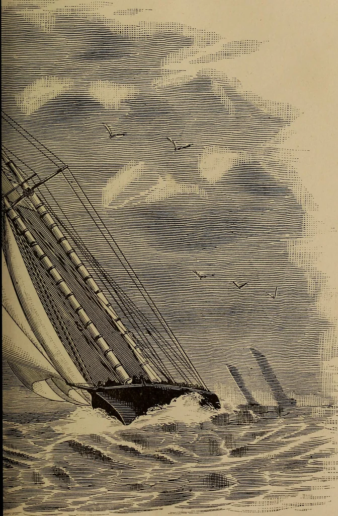 An illustration from A yachtman's scrap book;, 1887, leaf 184