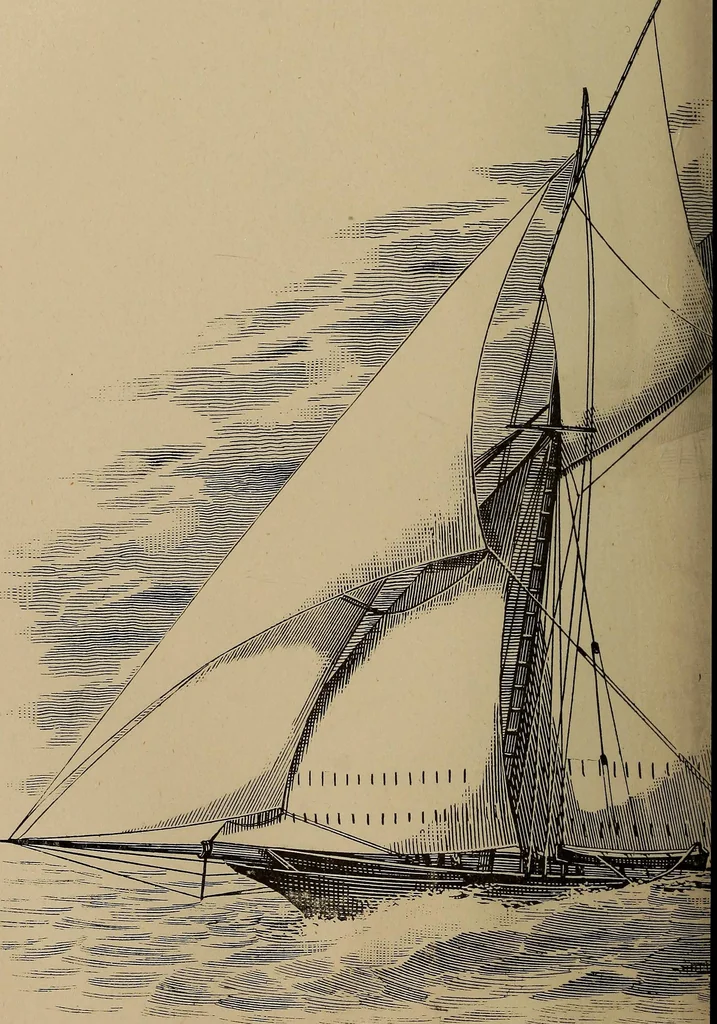 An illustration from A yachtman's scrap book;, 1887, leaf 219