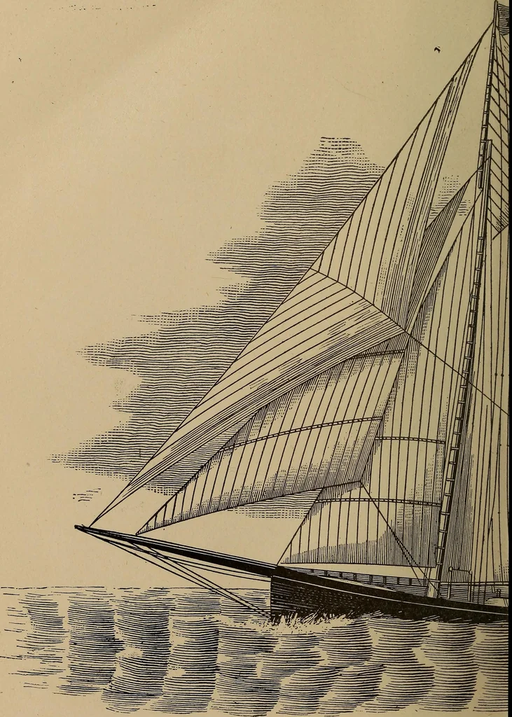 An illustration from A yachtman's scrap book;, 1887, leaf 297