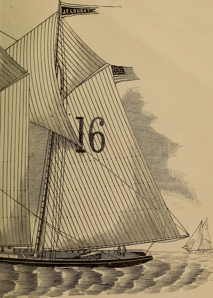 An illustration from A yachtman's scrap book;, 1887, leaf 298