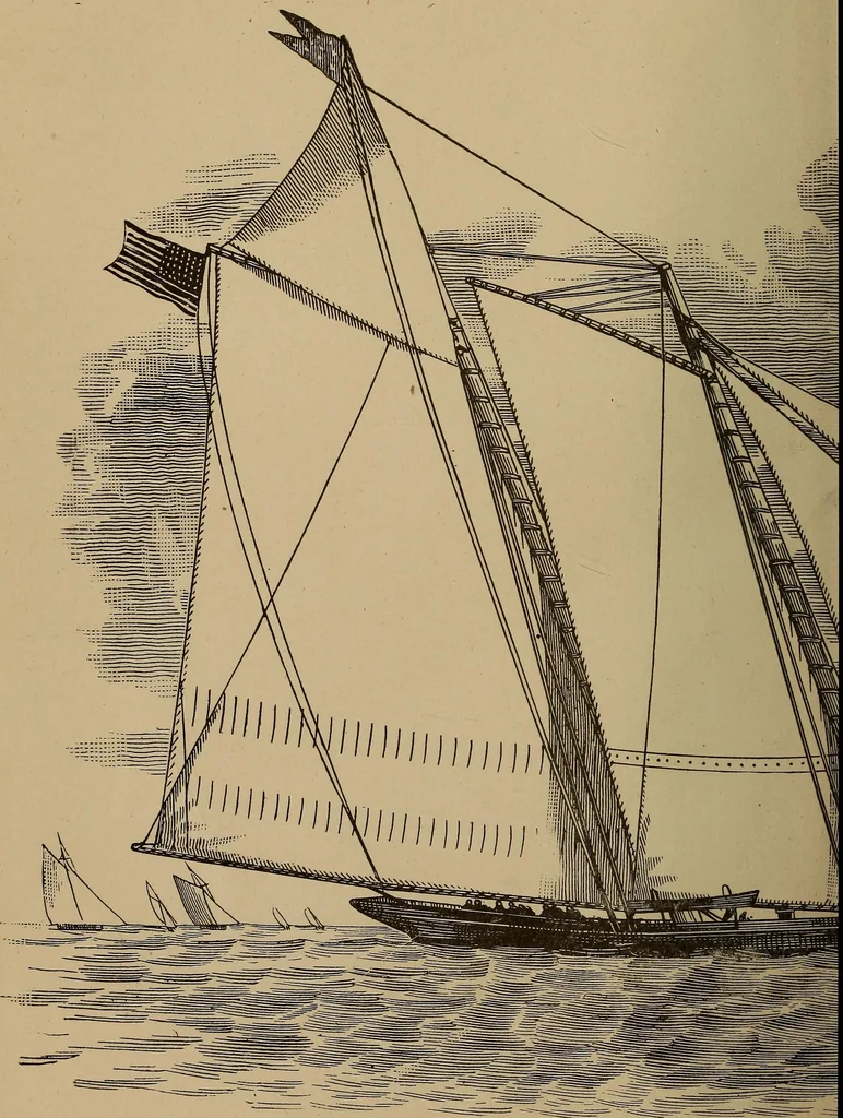 An illustration from A yachtman's scrap book;, 1887, leaf 35